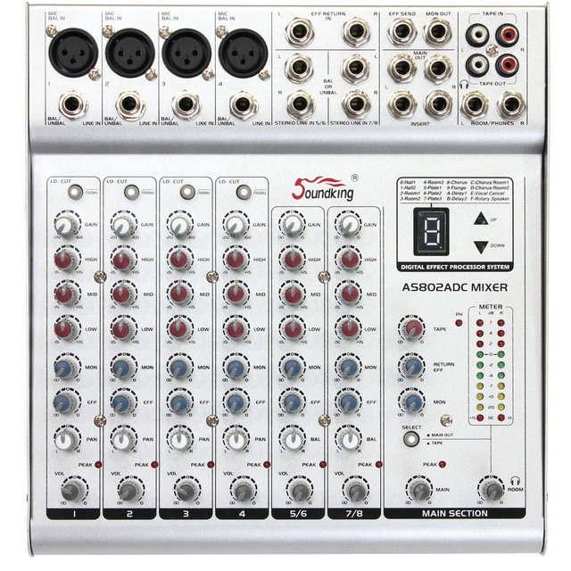 Αυτοενισχυόμενη Κονσόλα Soundking AS-802 ADC