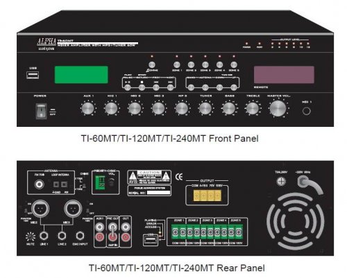 Ενισχυτής 5 Ζωνών Alpha TI-120MT με MP3/Tuner
